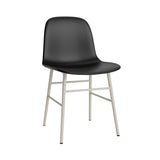Form Chair: Steel Base + Full Upholstered + Light Grey