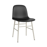 Form Chair: Steel Base + Full Upholstered + Light Grey