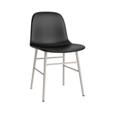 Form Chair: Steel Base + Full Upholstered + Warm Grey