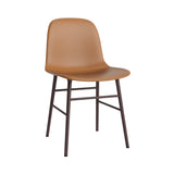 Form Chair: Steel Base + Full Upholstered + Brown