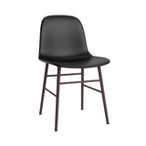 Form Chair: Steel Base + Full Upholstered + Brown