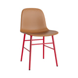 Form Chair: Steel Base + Full Upholstered + Bright Red
