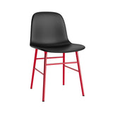 Form Chair: Steel Base + Full Upholstered + Bright Red