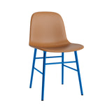 Form Chair: Steel Base + Full Upholstered + Bright Blue