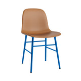 Form Chair: Steel Base + Full Upholstered + Bright Blue