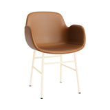 Form Armchair: Steel Base + Full Upholstered + Cream