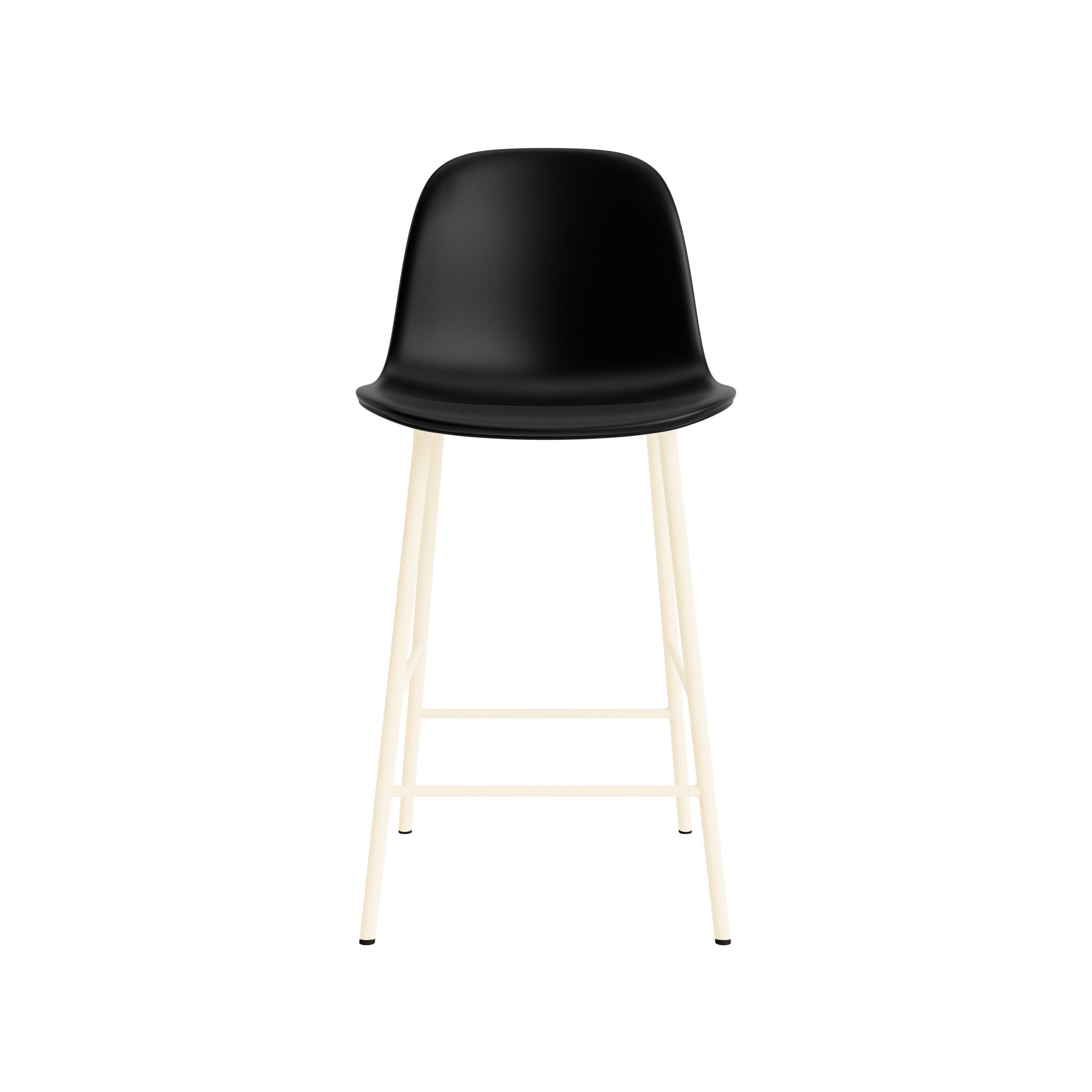 Form Counter Chair: Upholstered + Cream