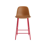 Form Counter Chair: Upholstered + Bright Red