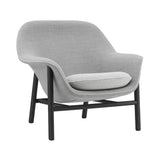 Drape Lounge Chair: Low + Wood Base + Black Oak