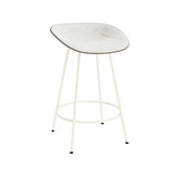 Mat Bar + Counter Stool: Steel Base + Front Upholstered + Counter + Seaweed + Cream