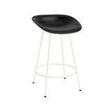 Mat Bar + Counter Stool: Steel Base + Front Upholstered + Counter + Seaweed + Cream
