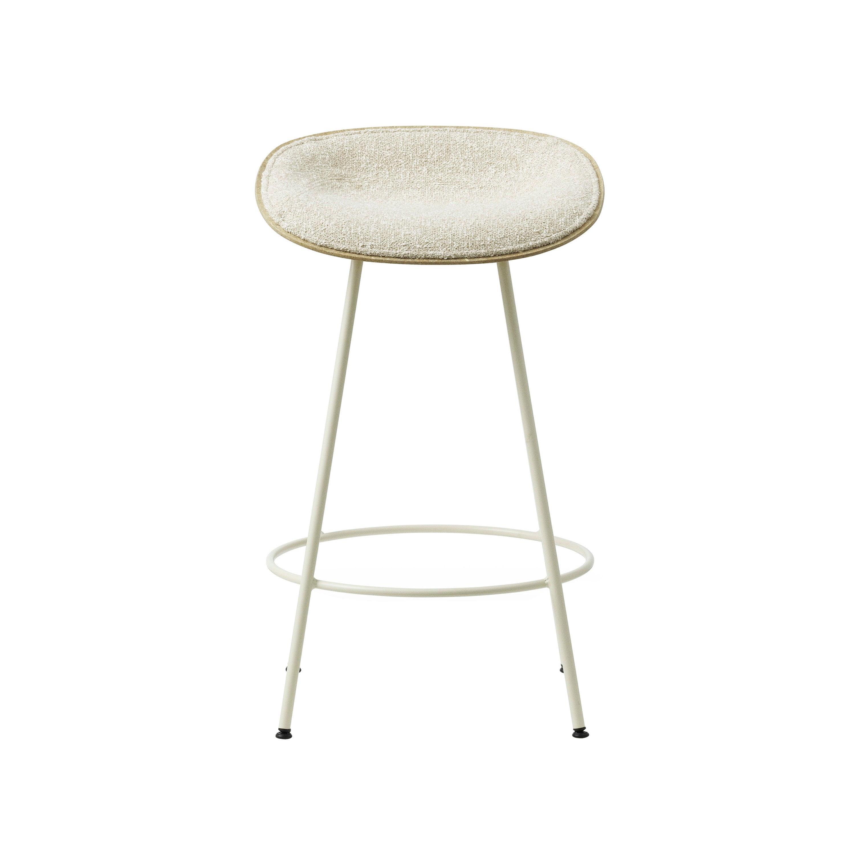 Mat Bar + Counter Stool: Front Upholstered + Counter + Hemp + Cream