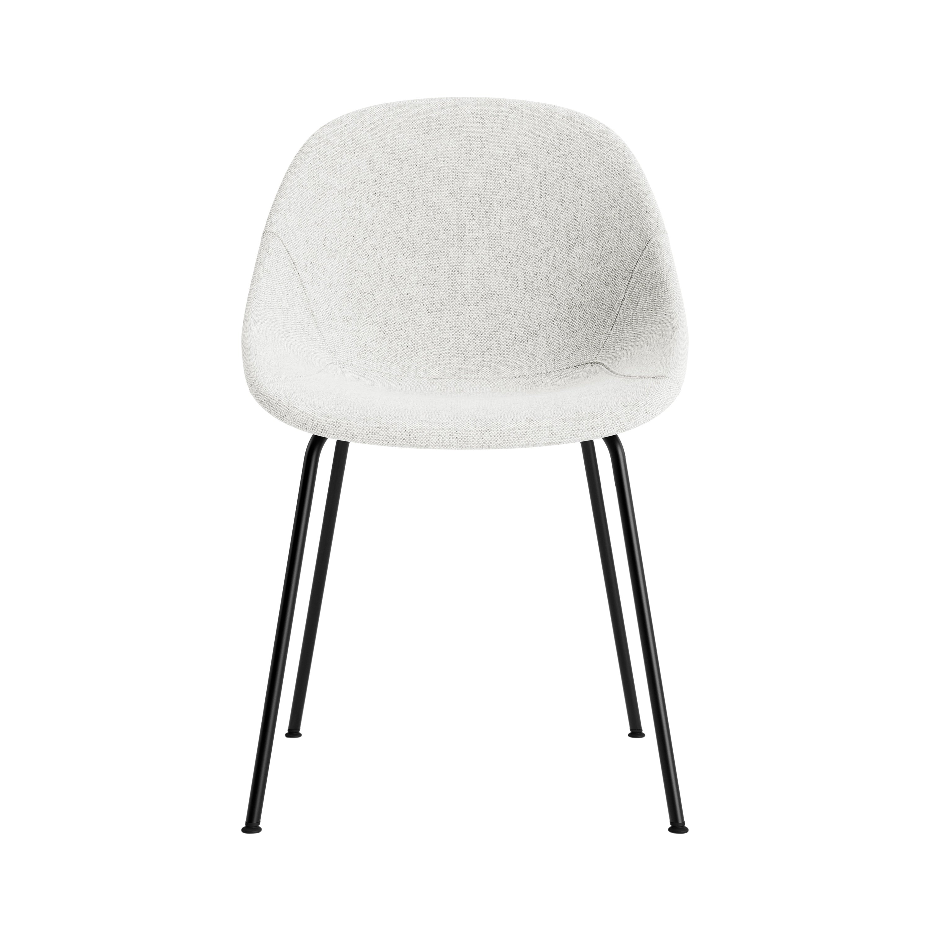 Mat Chair: Steel Base + Fully Upholstered + Black