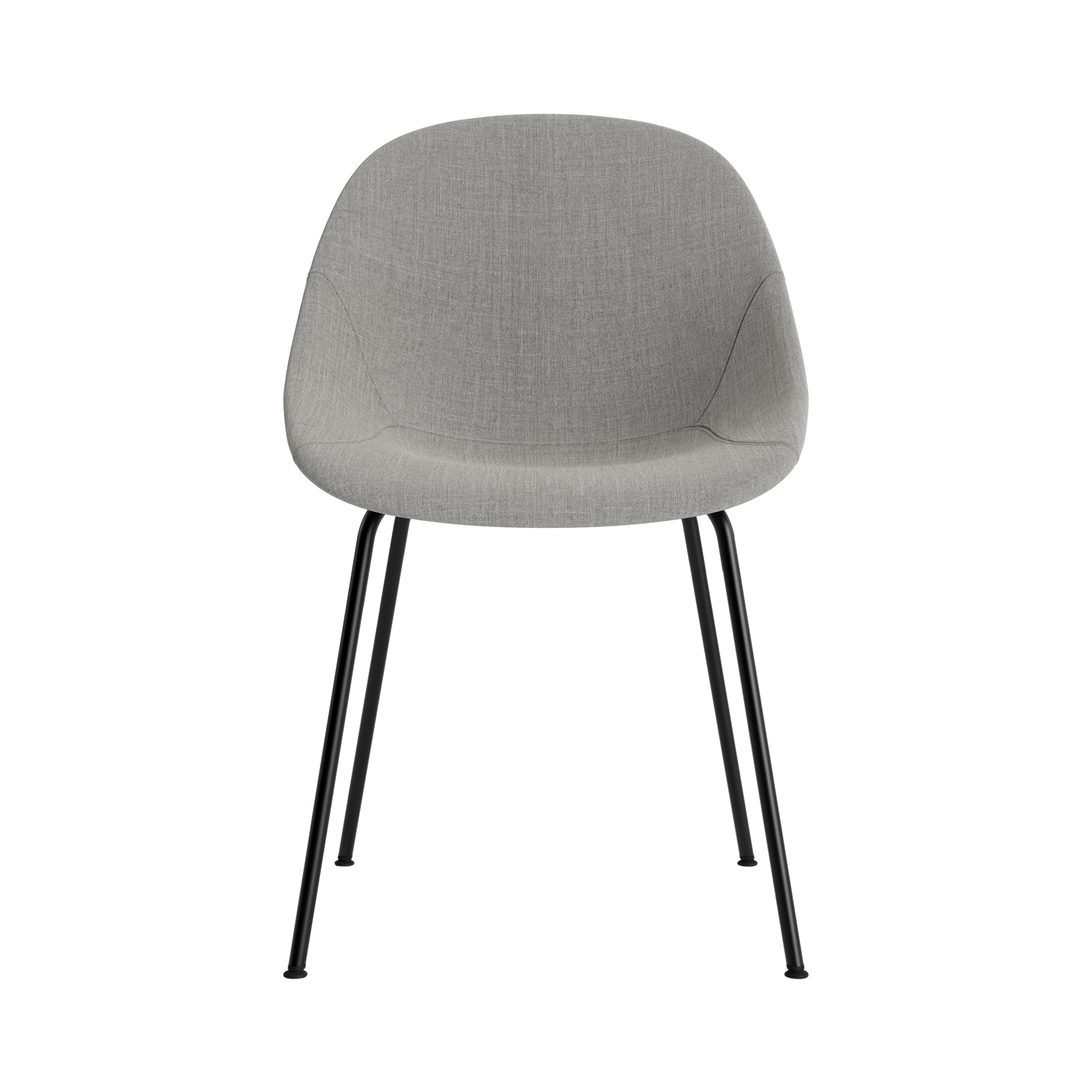 Mat Chair: Steel Base + Fully Upholstered + Black