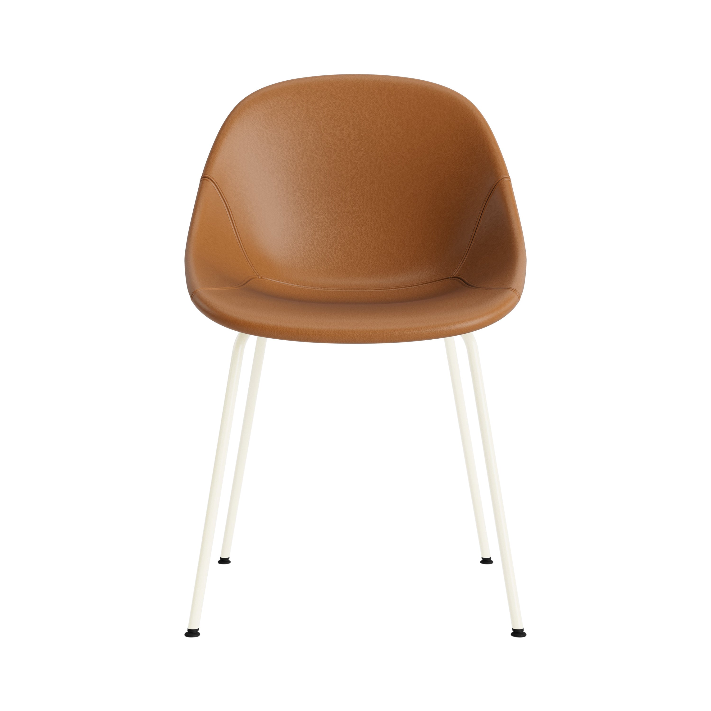 Mat Chair: Steel Base + Fully Upholstered + Cream