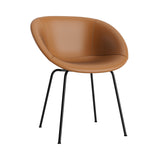 Mat Armchair: Steel Base + Fully Upholstered + Black
