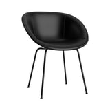 Mat Armchair: Steel Base + Fully Upholstered + Black