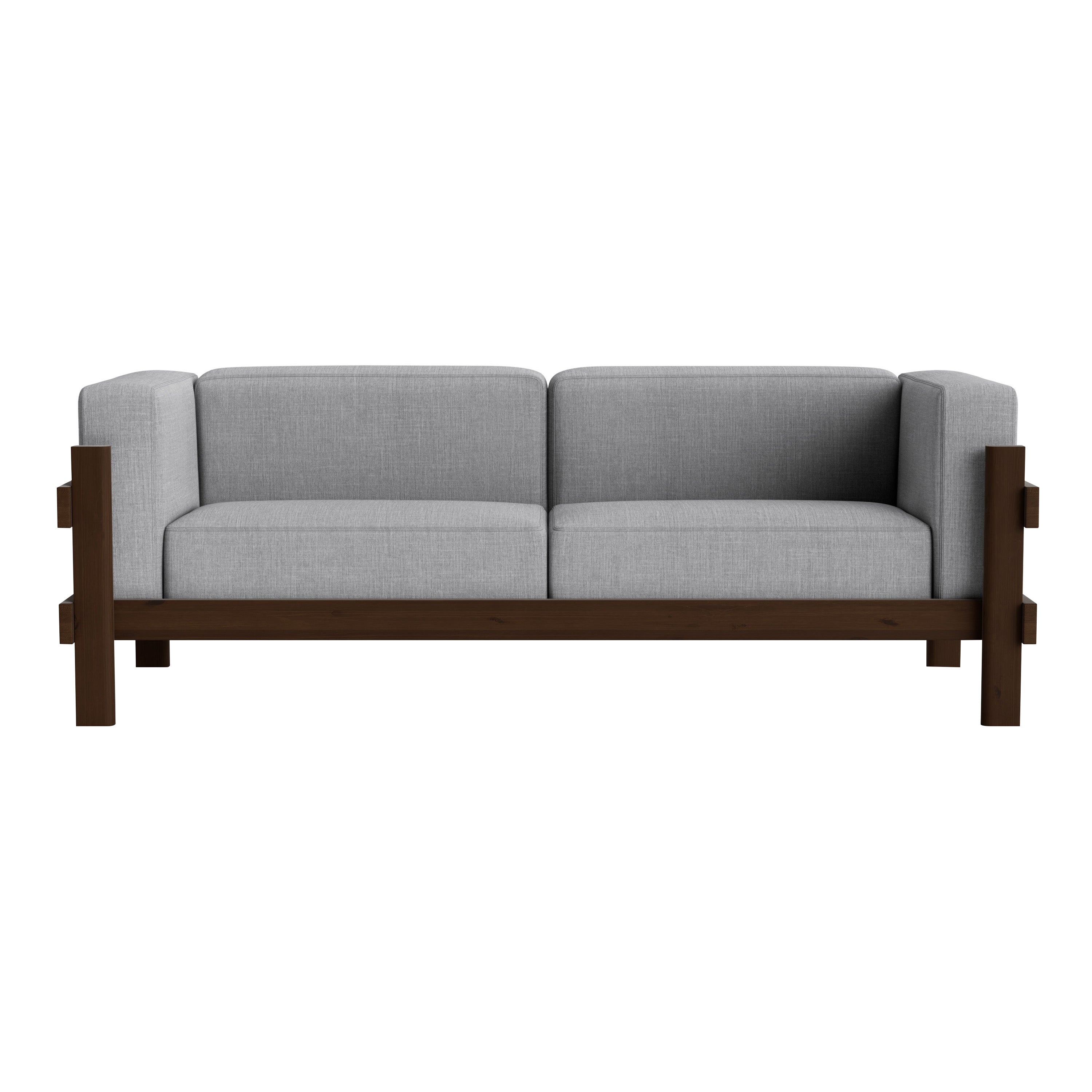Kube 3 Seater Sofa: Dark Brown