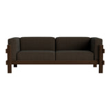 Kube 3 Seater Sofa: Dark Brown