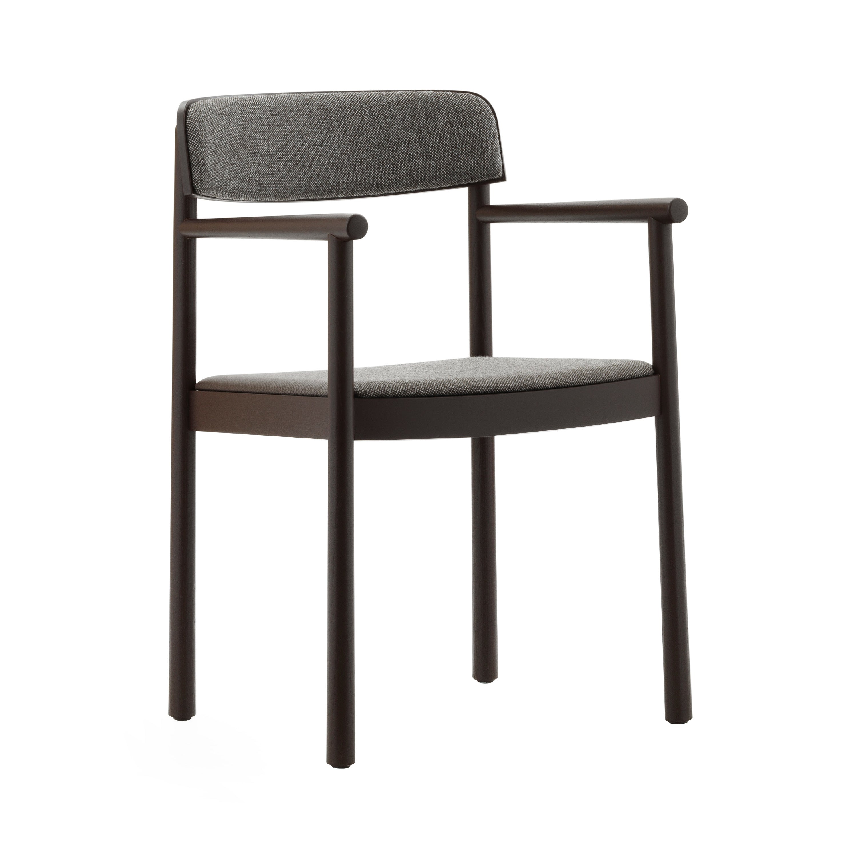 Timb Armchair: Upholstered + Brown + Hallingdal 368