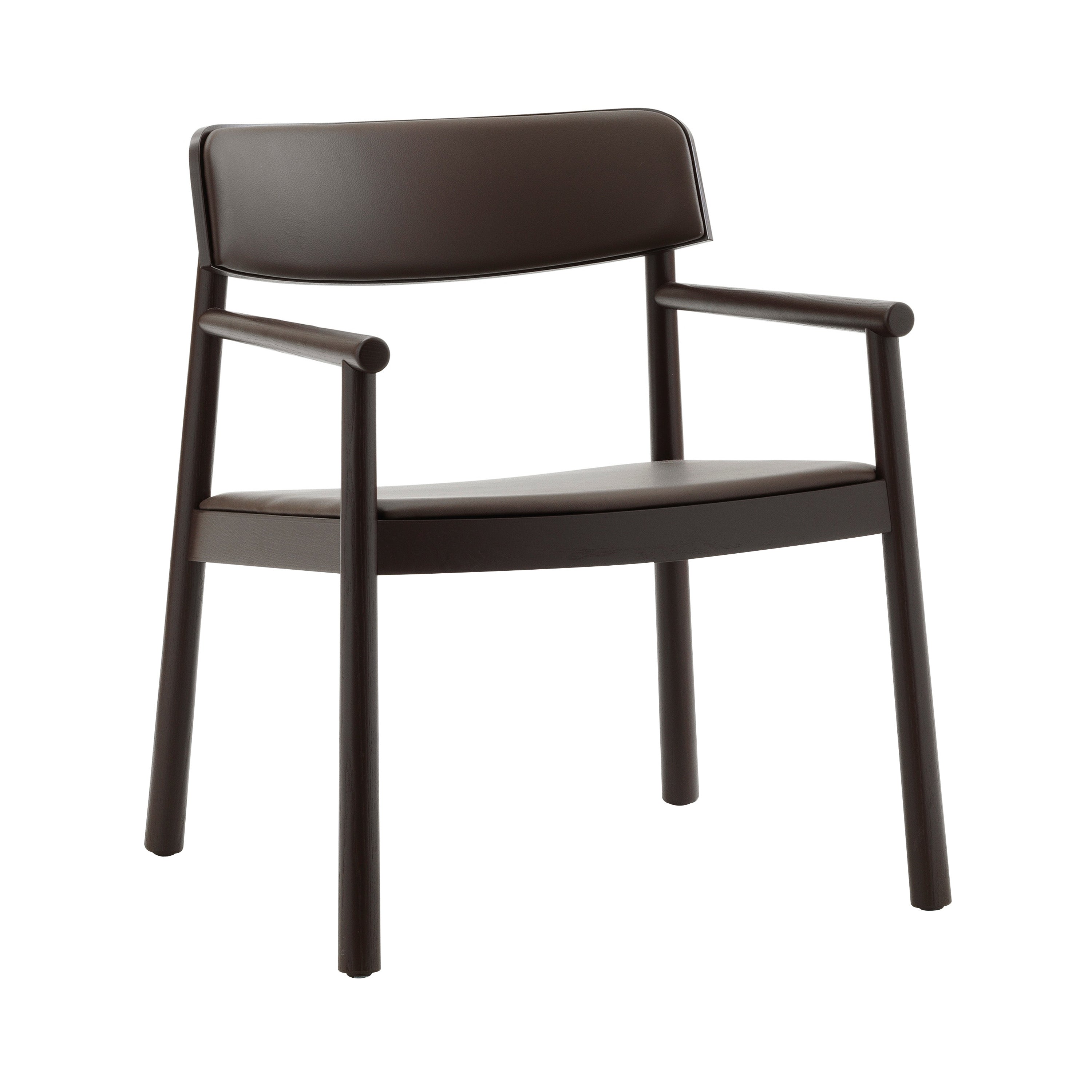 Timb Lounge Armchair: Upholstery + Brown + Ultra-Leather Chocolate