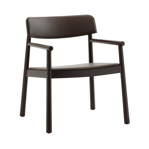 Timb Lounge Armchair: Upholstery + Brown + Ultra-Leather Chocolate