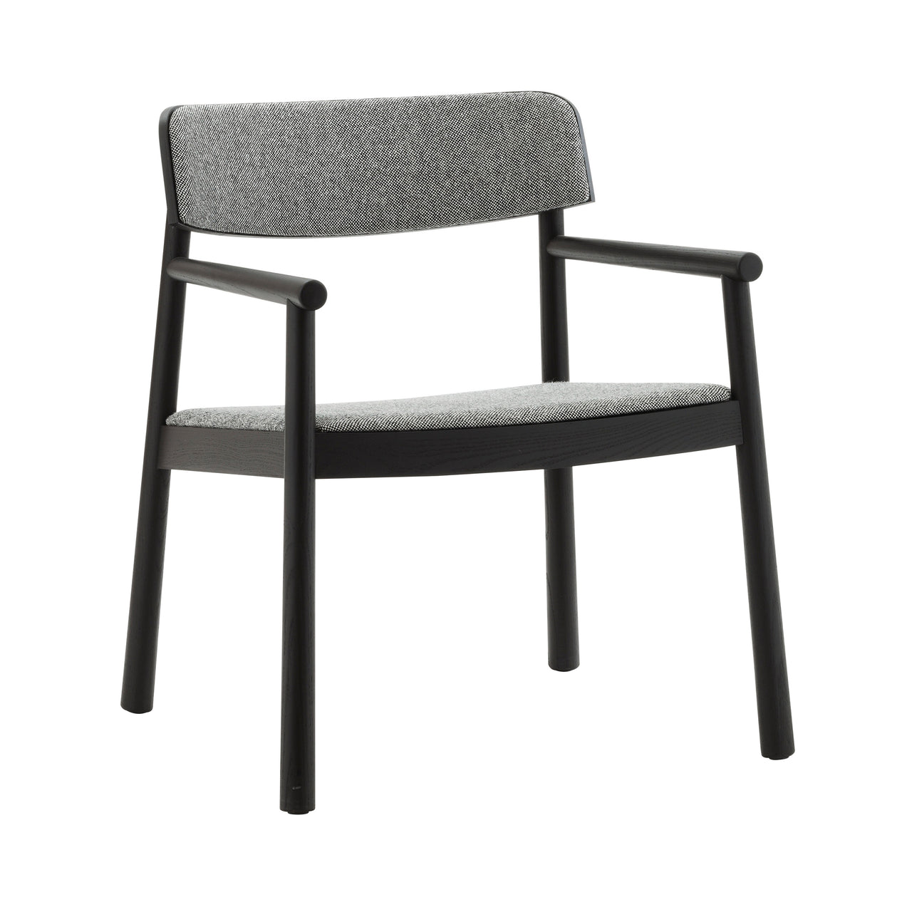 Timb Lounge Armchair: Upholstery + Black + Hallingdal 166