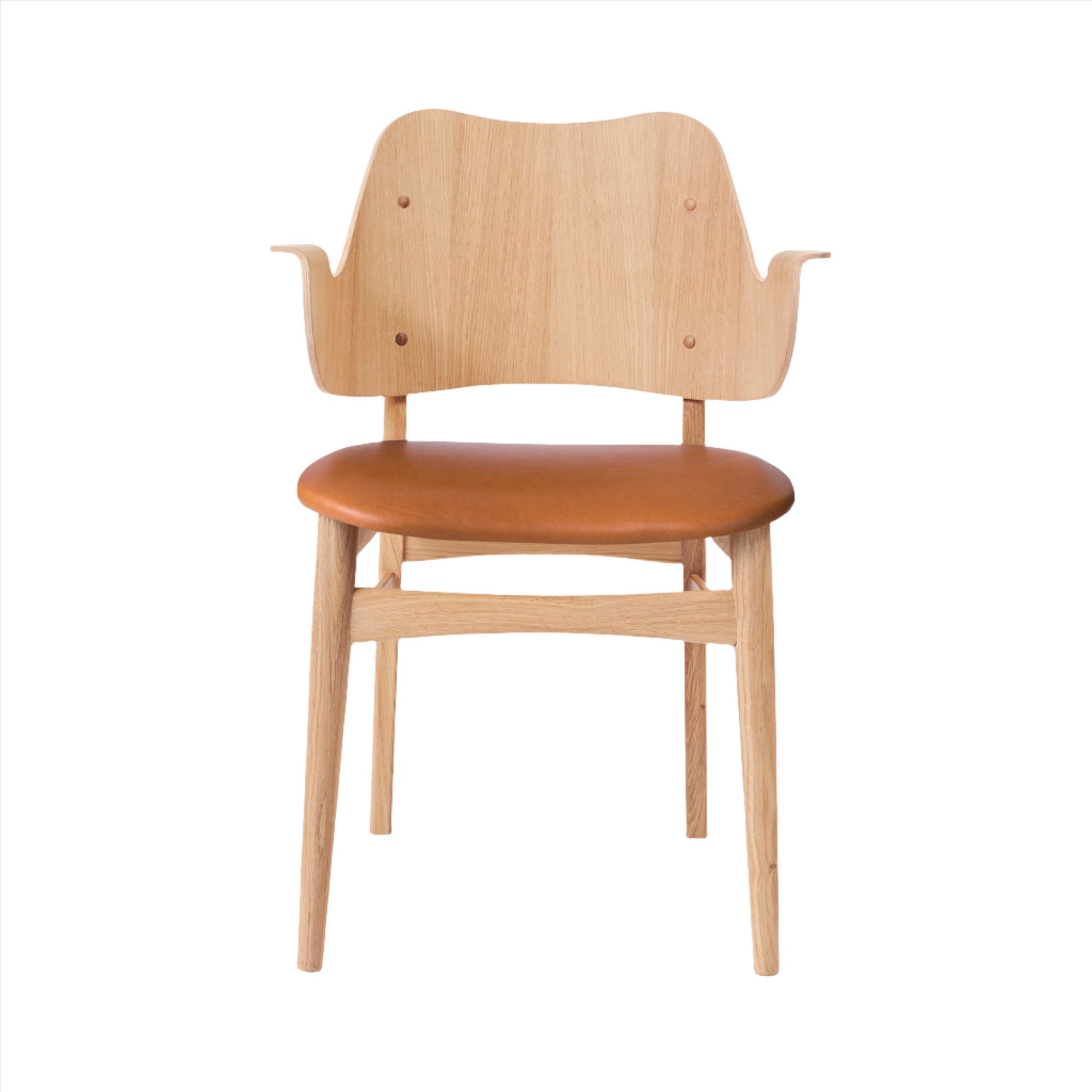 Gesture Dining Chair: Seat Upholstered + Oiled Oak