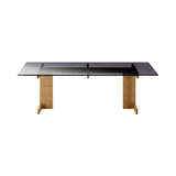Kinuta Dining Table: Glass A-DT01 + Pure Oak