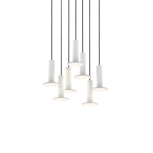 Cielo Chandelier: 7 + White