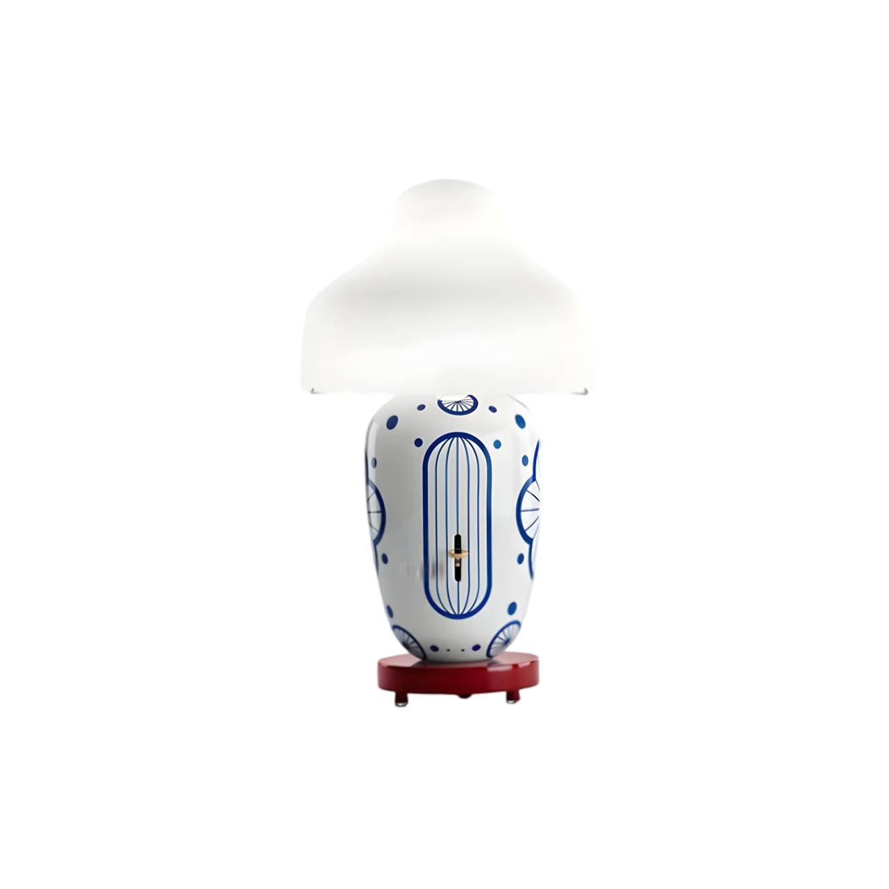 Chinoz Table Lamp: Ming + Burgundy