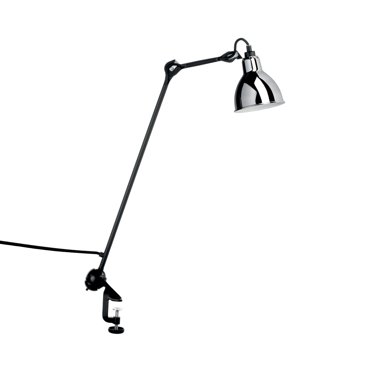 Lampe Gras N°201 Lamp: Chrome + Round