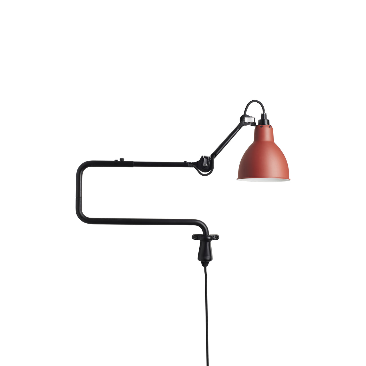 Lampe Gras N°303 Lamp: Red + Round