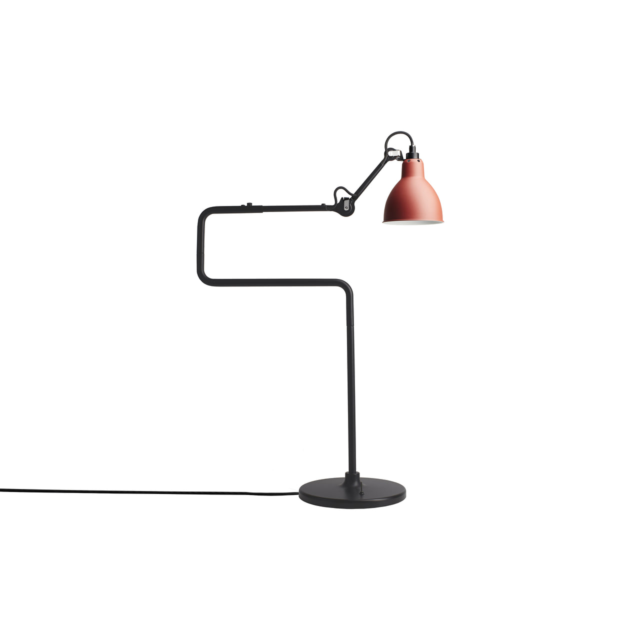 Lampe Gras N° 317 Table Lamp: Red + Round