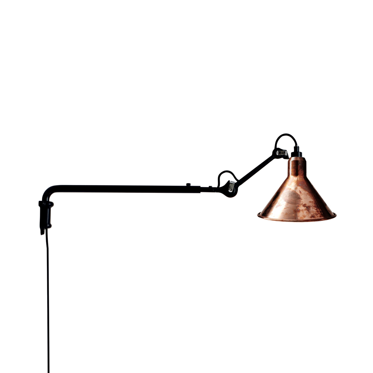 Lampe Gras N°203 Lamp: Raw Copper + Conic