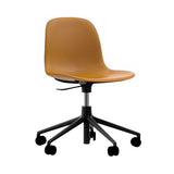 Form Chair: Swivel 5W Gaslift Upholstered + Black Aluminum