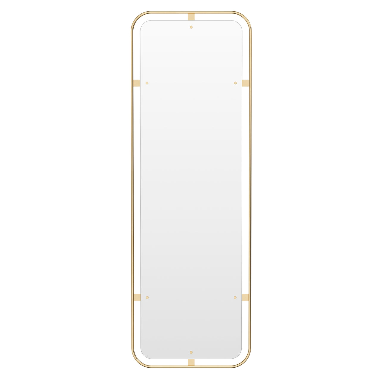 Nimbus Rectangular Mirror: Polished Brass