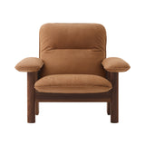 Brasília Lounge Chair: Upholstered + Dark Stained Oak + Dunes 21004