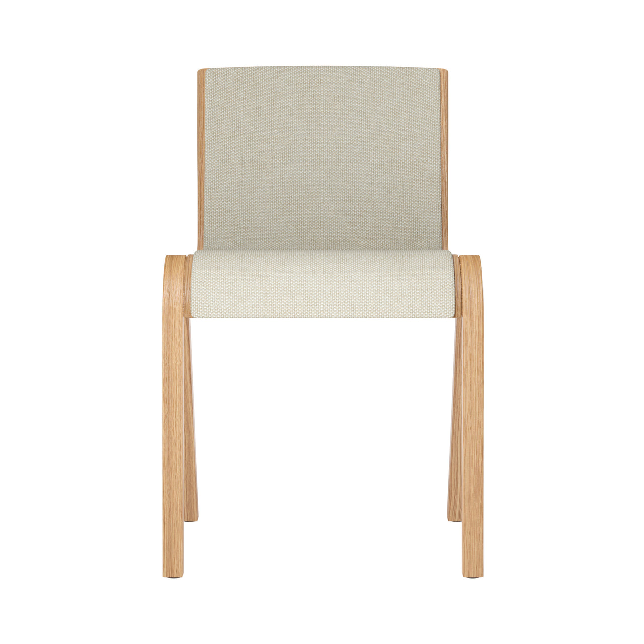 Ready Dining Chair: Front Upholstered + Natural Oak + Hallingdal 65 200