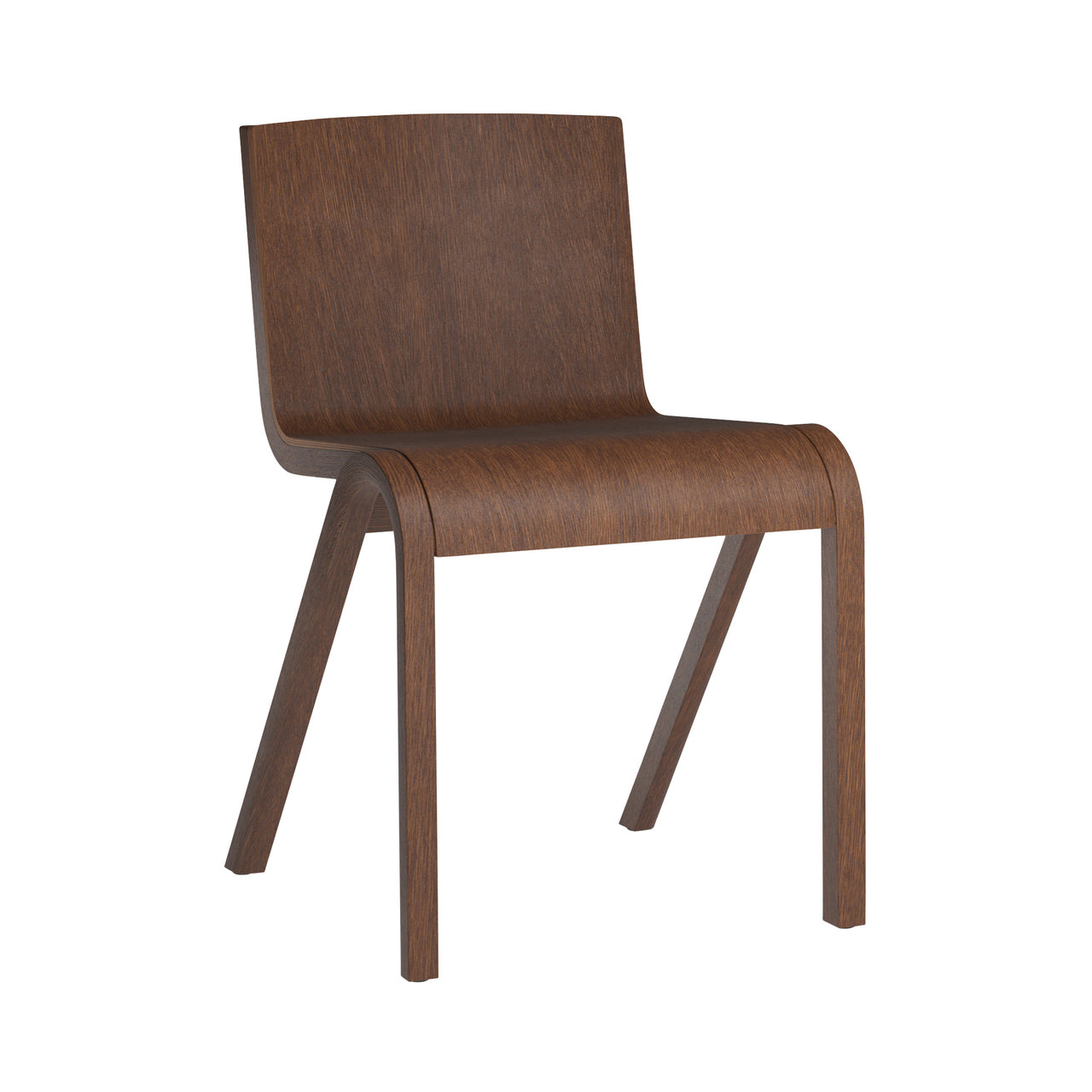 Ready Dining Chair: Stacking + Red Stained Oak