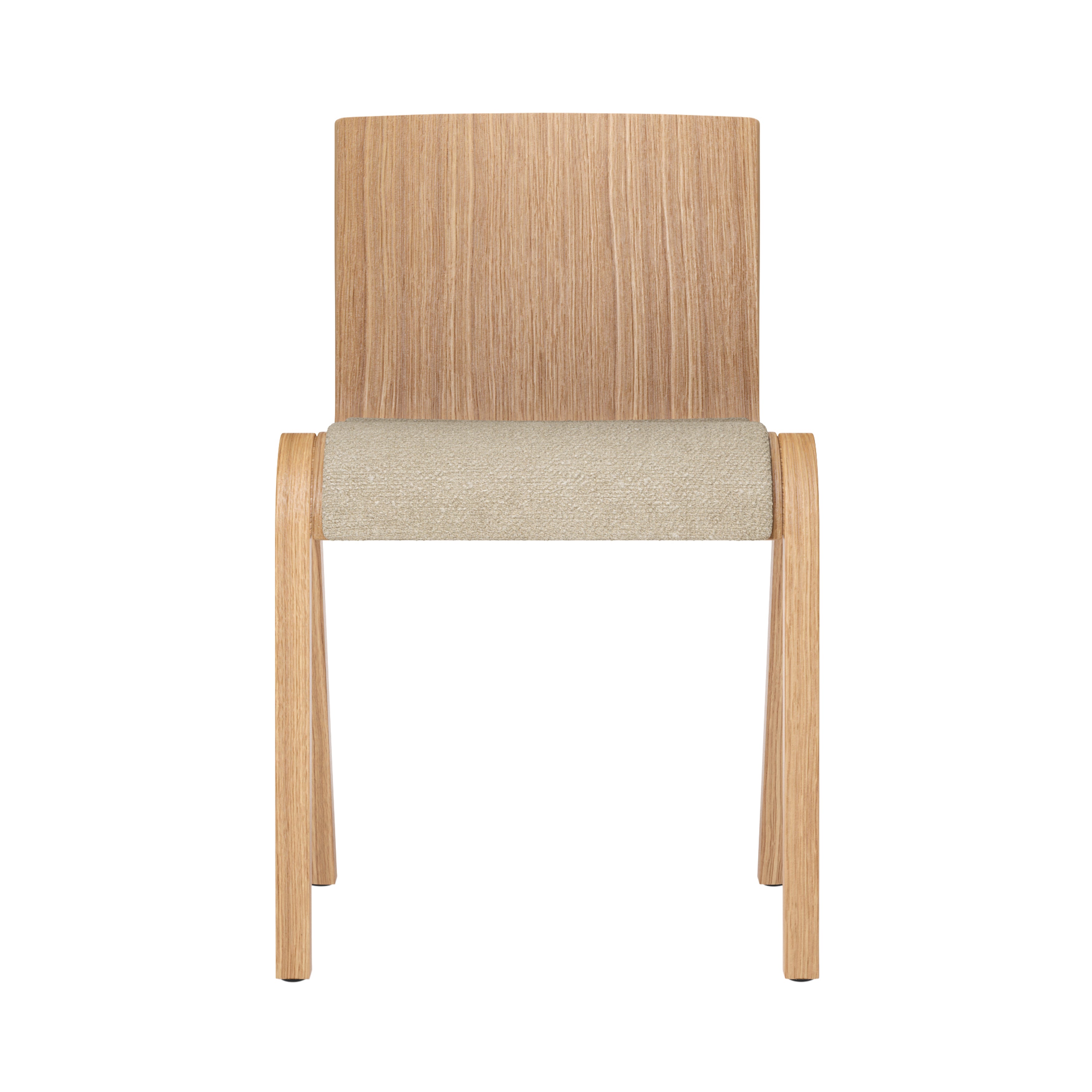 Ready Dining Chair: Seat Upholstered + Natural Oak + Boucle 02