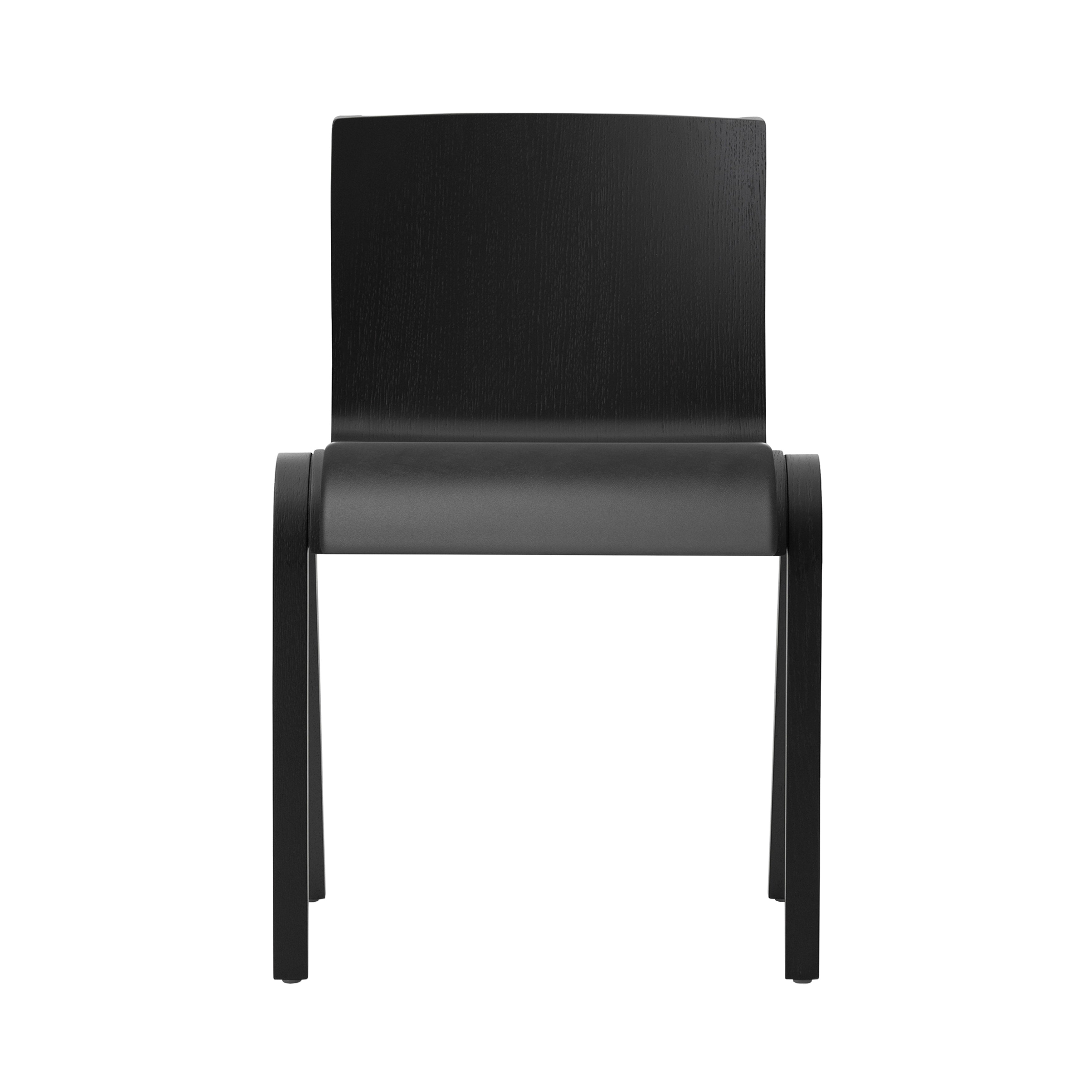 Ready Dining Chair: Seat Upholstered + Black Painted Oak + Dakar 0842