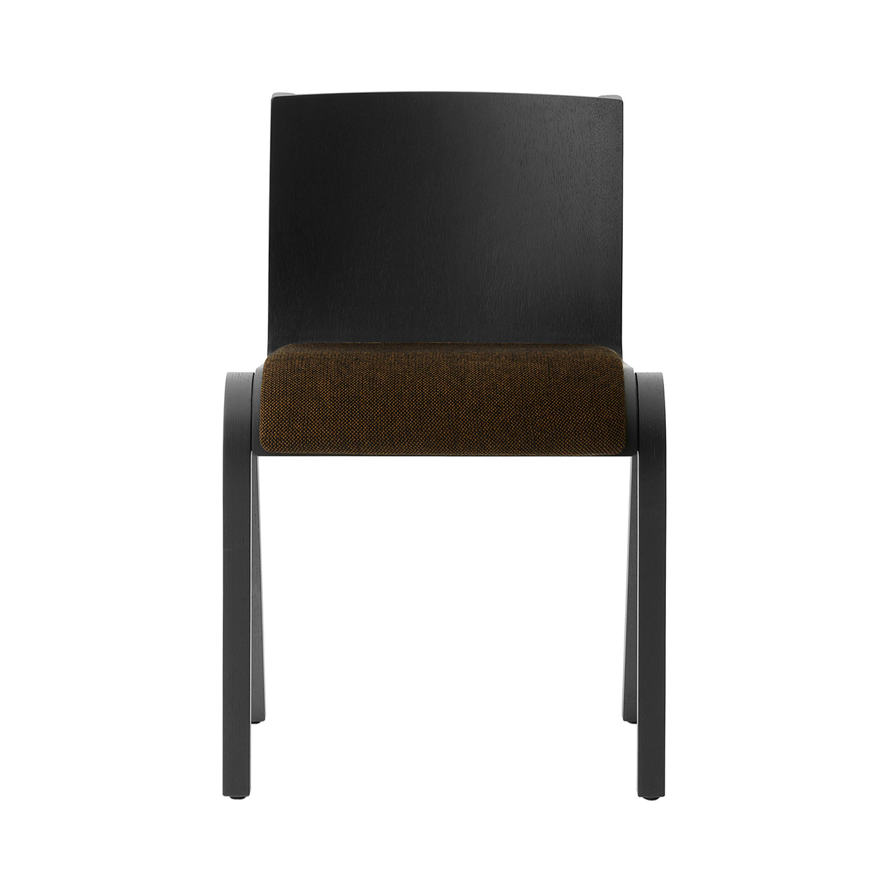 Ready Dining Chair: Seat Upholstered + Black Painted Oak + Hallingdal 65 370