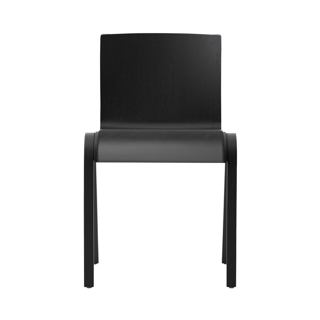 Ready Dining Chair: Seat Upholstered + Black Painted Oak + Dakar 0842