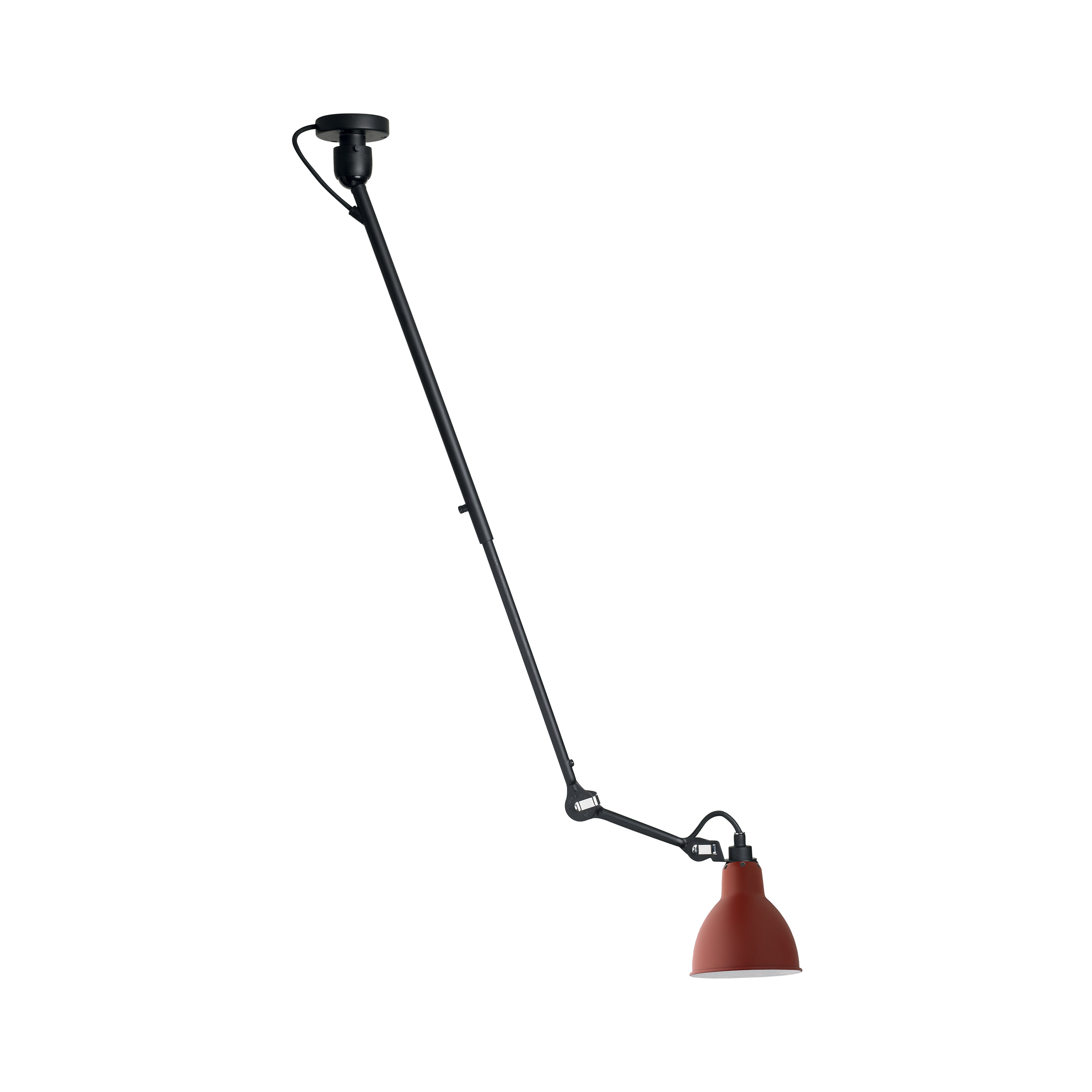 Lampe Gras N°302 Ceiling Lamp: Red + Round