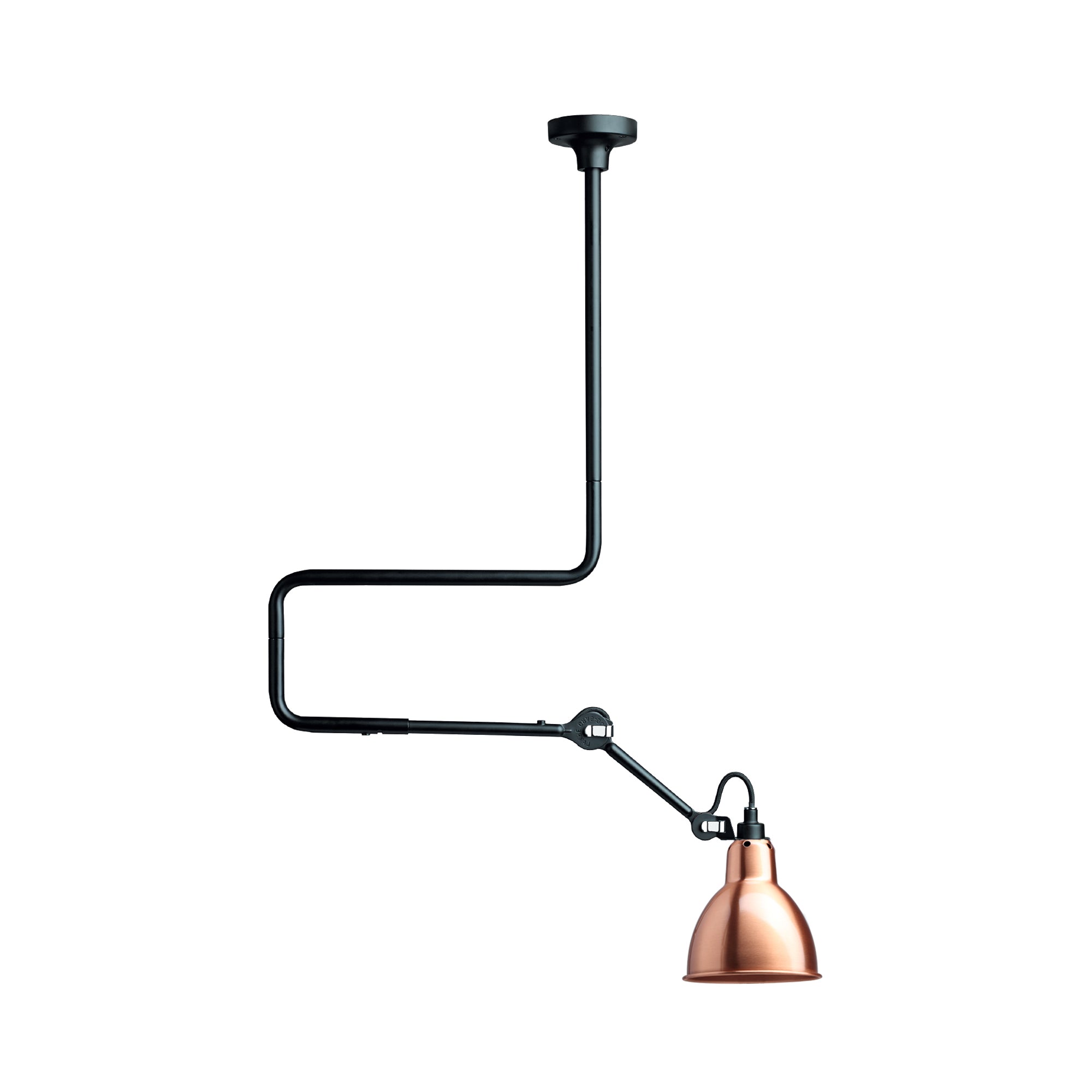 Lampe Gras N°312 Ceiling Lamp: Copper + Round