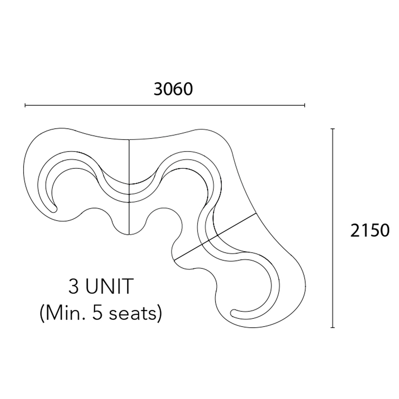 Cloverleaf Sofa: Upholstered