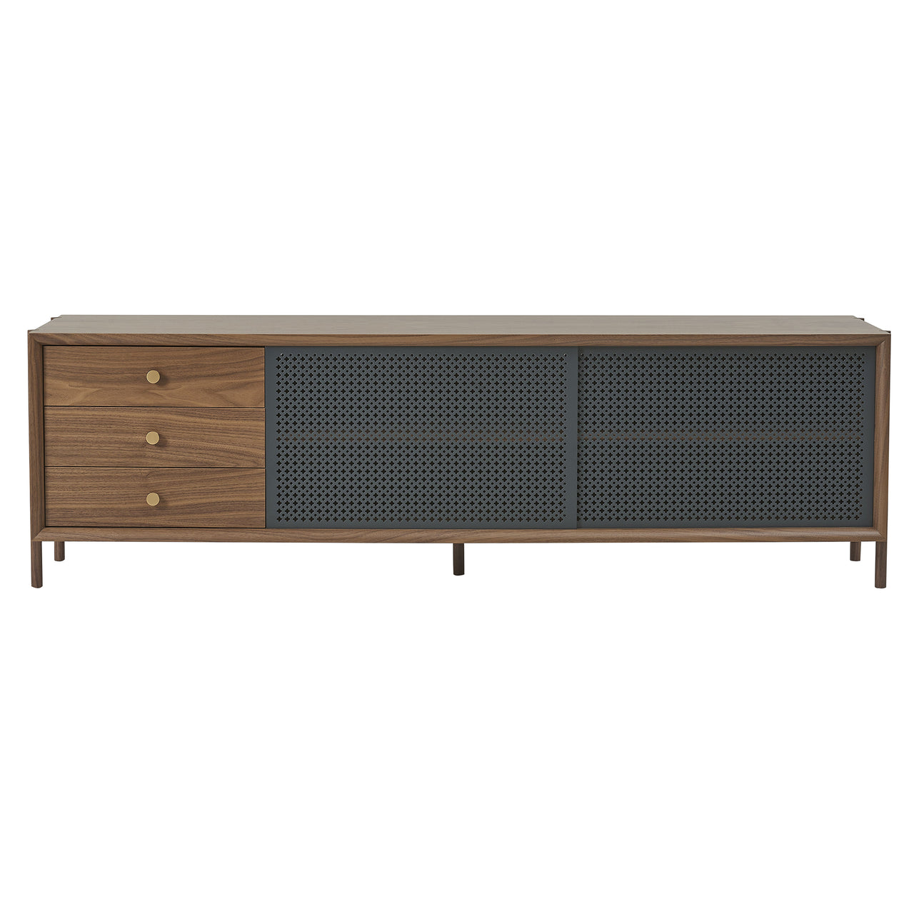 Gabin Sideboard: Large + Natural Walnut + With Drawer