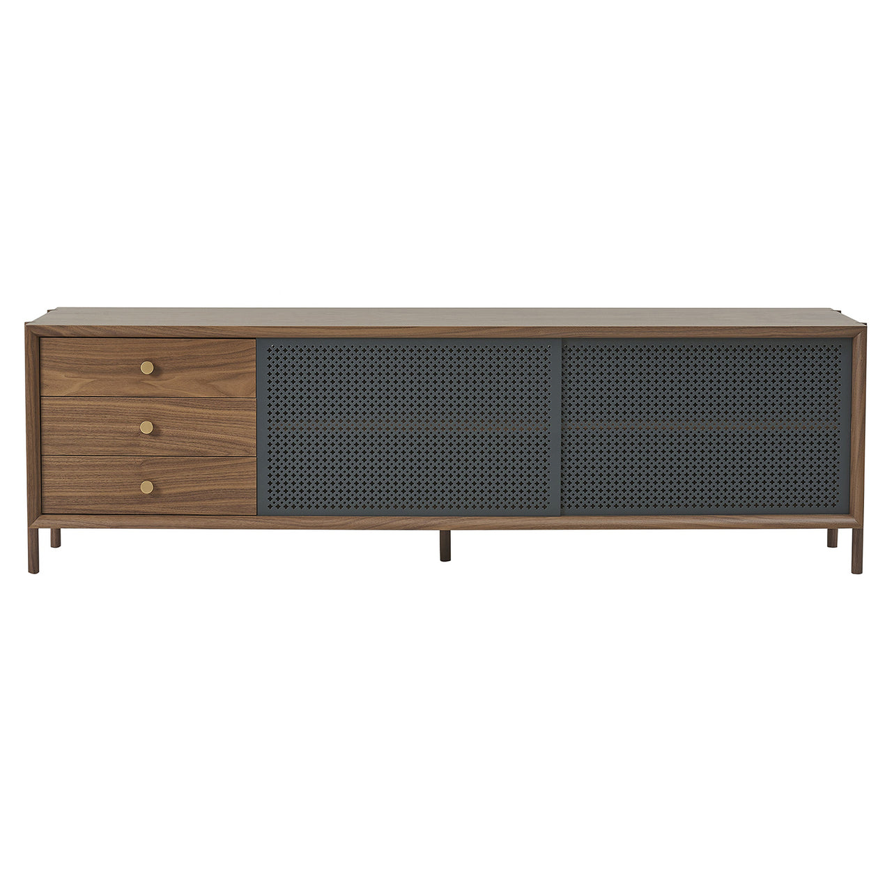 Gabin Sideboard: Large + With Drawer + Natural Walnut