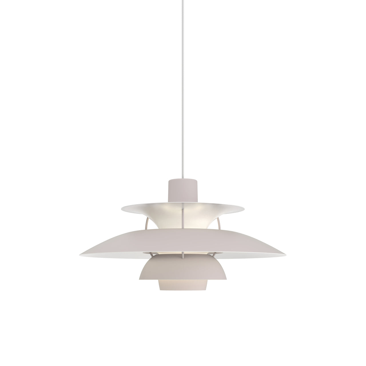 PH 5 Pendant: Monochrome Oyster Grey + White